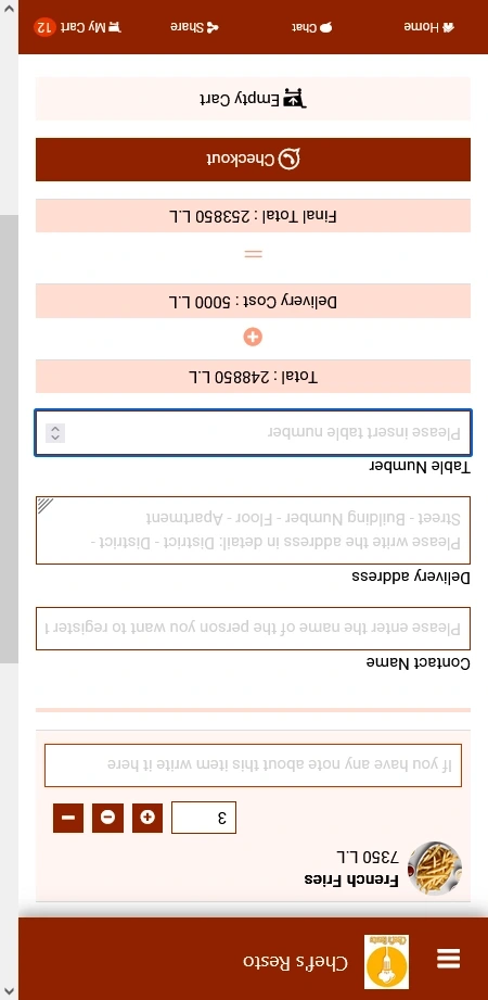restaurant qr menu